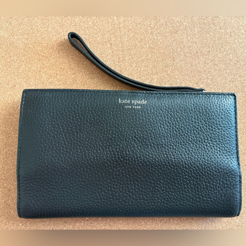 Kate Spade Black Leather Wallet Classic Design